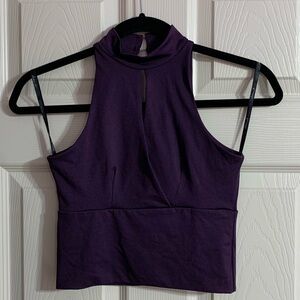 VTG Arden B purple cropped tank top - small